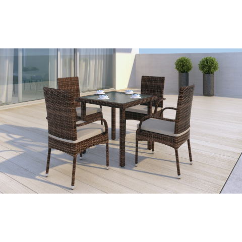 Стол Lepre Brown 80x80 см